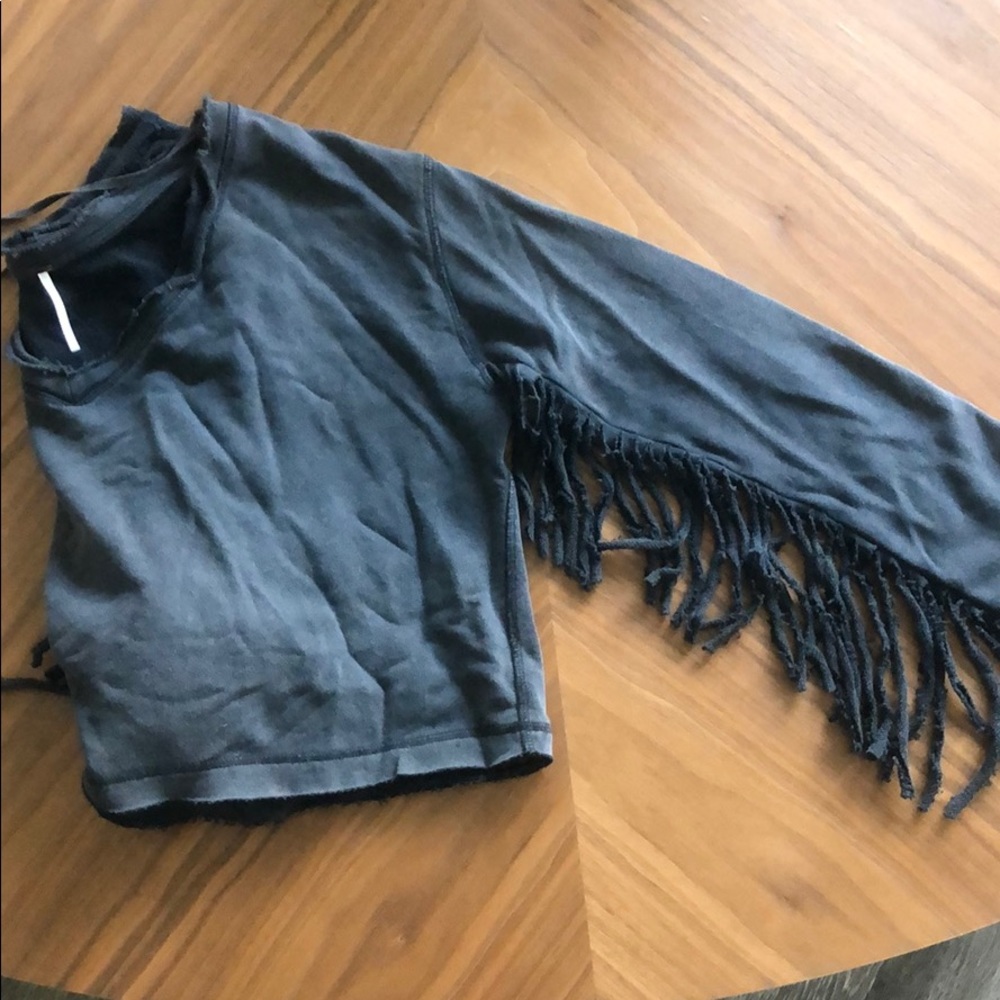 Free People fringe sweatshirt